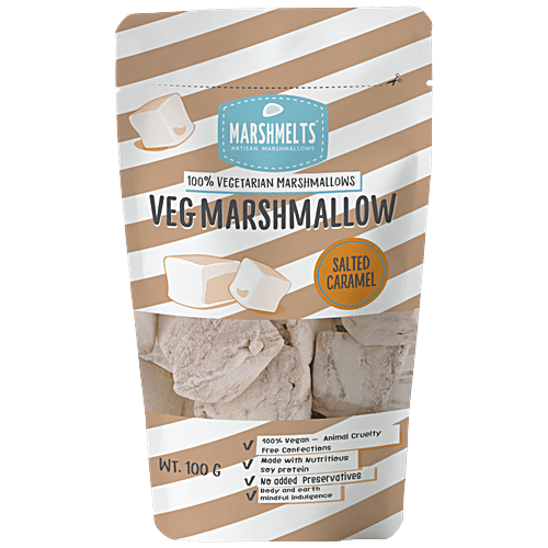 Marshmelts Veg Marshmallow - Salted Caramel, 100 g  