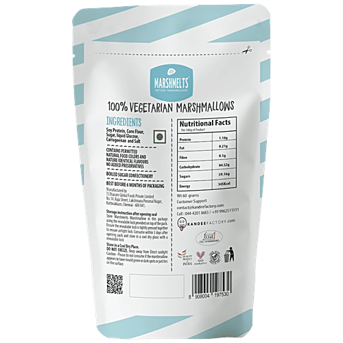 Marshmelts Veg Marshmallow - Vanilla Mist, 60 g  