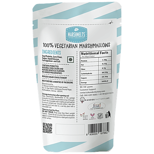 Marshmelts Veg Marshmallow - Vanilla Mist, 100 g  