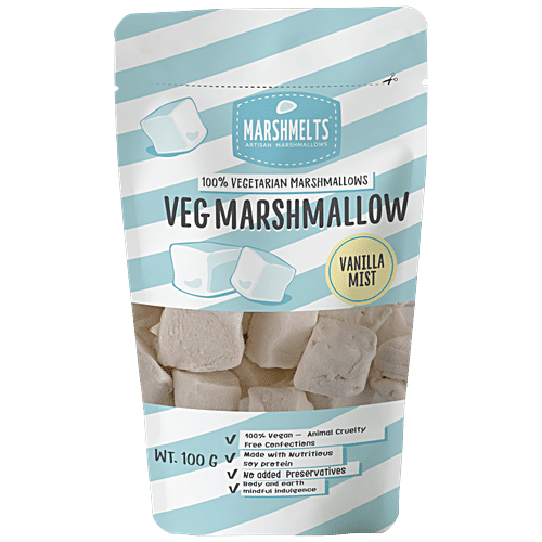 Marshmelts Veg Marshmallow - Vanilla Mist, 100 g  