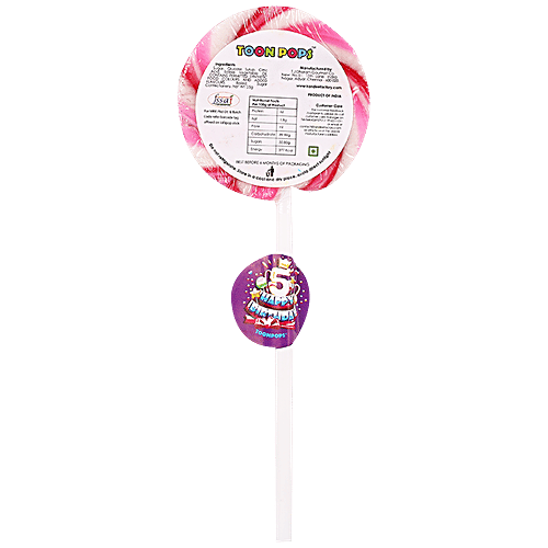 Toonpops Candy Swirl Lollipop 2.5" - 4th Birthday, 25 g (Pack of 60) 