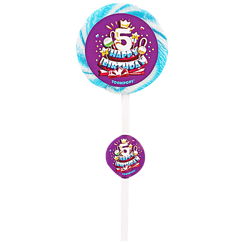 Toonpops Candy Swirl Lollipop 2.5" - 4th Birthday, 25 g (Pack of 60) 