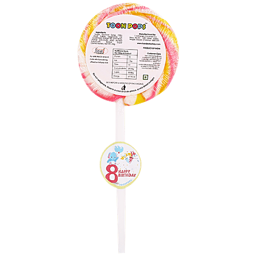 Toonpops Candy Swirl Lollipop 1.5" - 6th Birthday, 10 g (Pack of 60) 