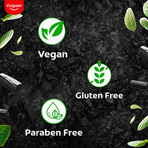 Colgate Charcoal Clean Black Gel Toothpaste, Deep Clean With Bamboo Charcoal & Wintergreen Mint, 120 g (Pack of 4) 