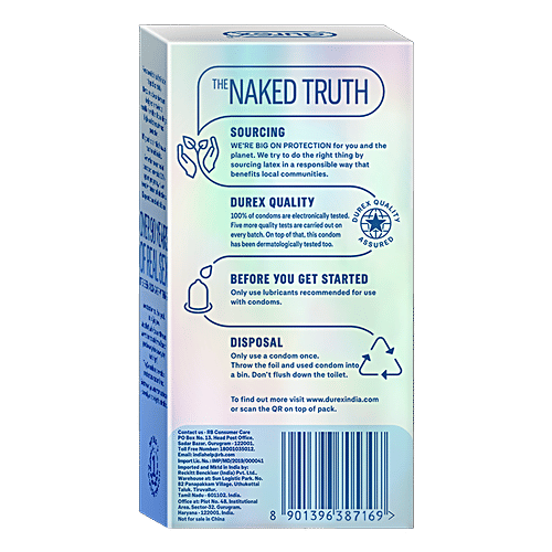 Durex Invisible Super Ultra Thin Condoms - For Men, 10 pcs  