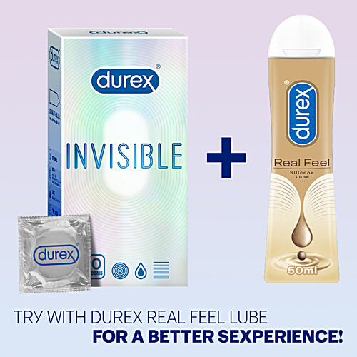Durex Invisible Ultra Thin Condom, 10 pcs  Transparent & Lubricated