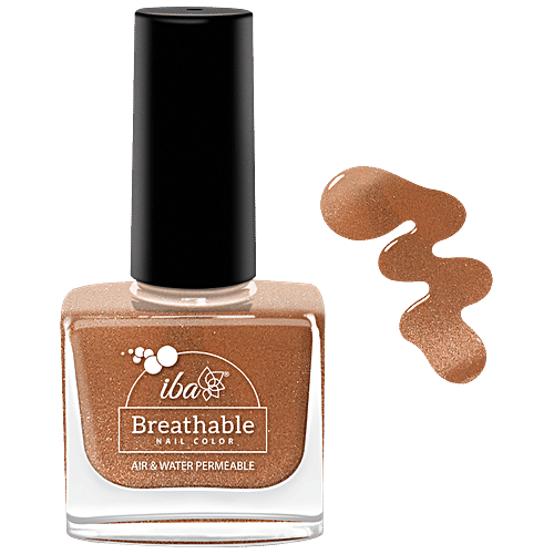 Iba Breathable Nail Colour, 9 ml B24 Rose Gold Air & Water Permeable