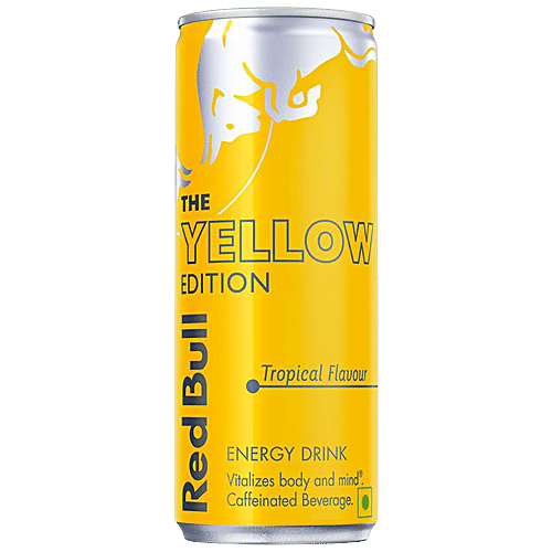 Red Bull Tropical Flavour Energy Drink - Yellow Edition, 250 ml Can 