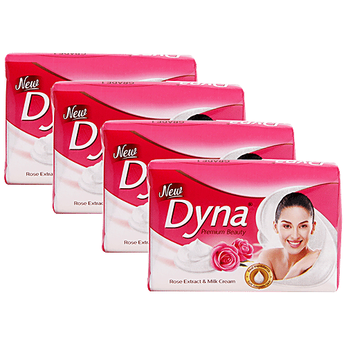 Buy DYNA Bathing Soap Rose Extract & Milk Cream Online at Best Price of Rs null bigbasket