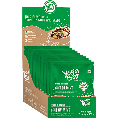 Yoga bar Nuts & Seeds Trail Mix - Hint of Mint, 400 g (10x40 g each) 