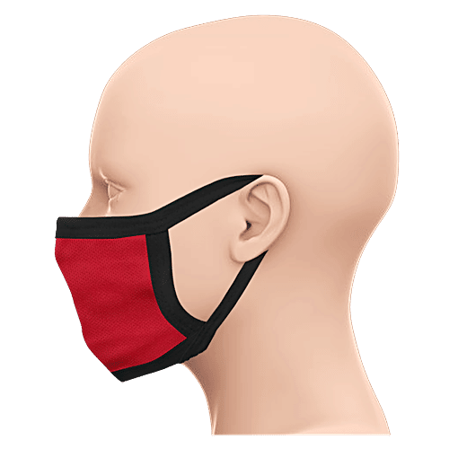 Shipra Commercial Pvt. Ltd. Face Mask - 3 Layer Knitted Mask, Outdoor Protection, Reusable, 7 x 4.75 inch (Pack of 3) 