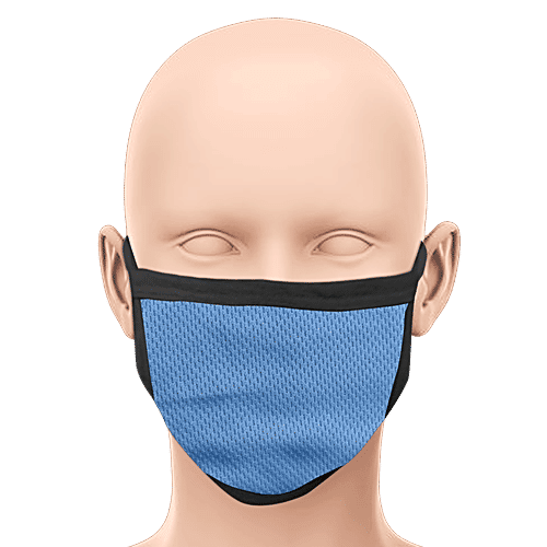 Shipra Commercial Pvt. Ltd. Face Mask - 3 Layer Knitted Mask, Outdoor Protection, Reusable, 7 x 4.75 inch (Pack of 3) 