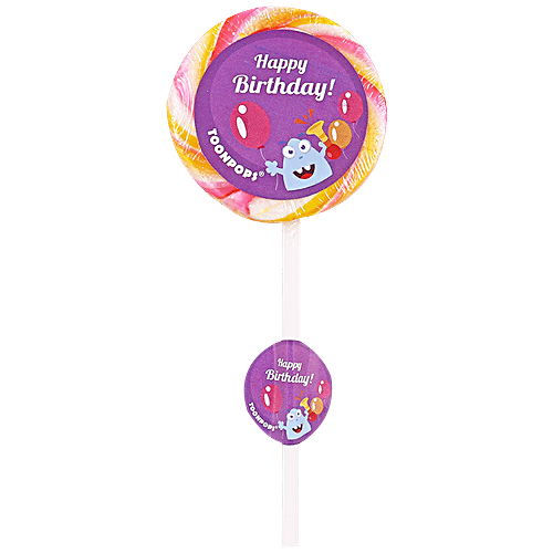 Toonpops Candy Swirl Lollipop 2.5" - 8th Birthday, 25 g (Pack of 60) 