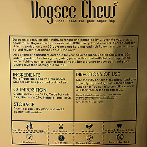 Dogsee Chew Puffy Bars, 70 g Pouch 