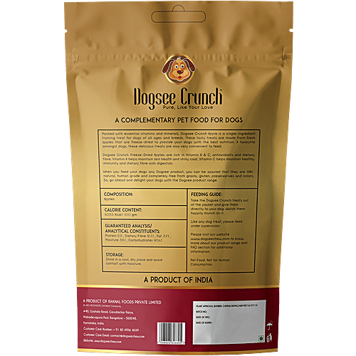 Dogsee Crunch Apple Training Treat, 30 g Pouch 