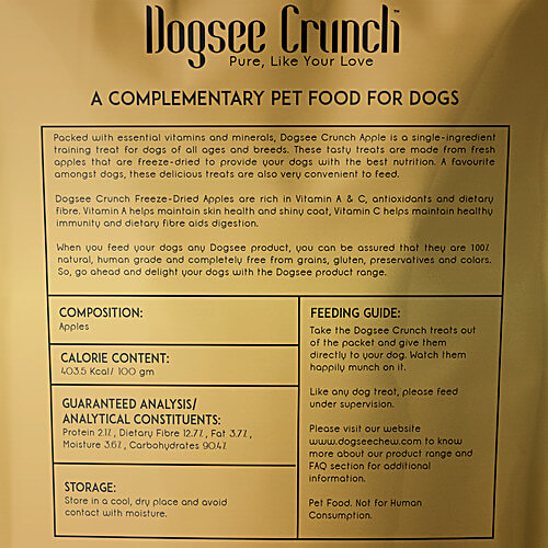 Dogsee Crunch Apple Training Treat, 30 g Pouch 
