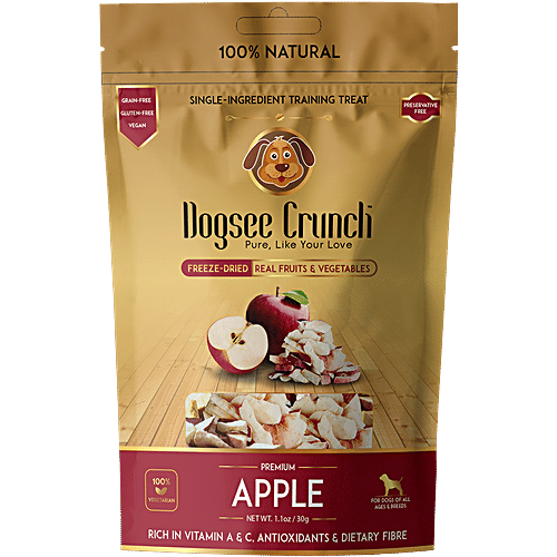 Dogsee Crunch Apple Training Treat, 30 g Pouch 