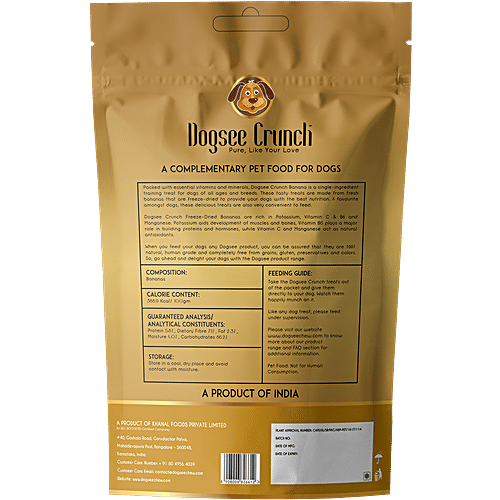 Dogsee Crunch Banana Training Treat, 50 g Pouch 