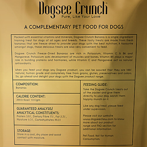 Dogsee Crunch Banana Training Treat, 50 g Pouch 