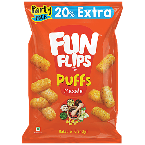 Buy Fun Flips Puffs Masala, Baked & Crunchy, Healthy Snacks Online at