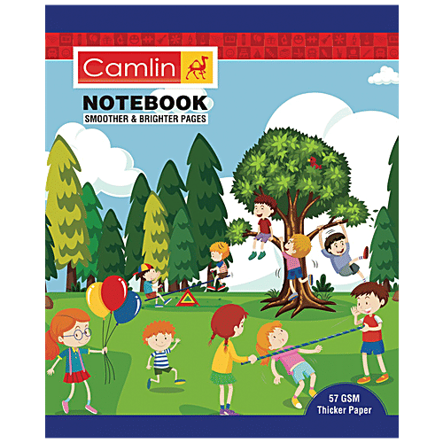 Camlin Small Soft Cover Unruled Design Notebook - 164 Pages, 1 pc  
