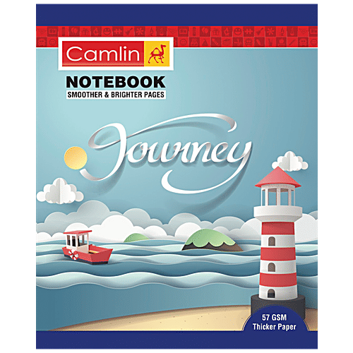 Camlin Small Soft Cover Unruled Design Notebook - 164 Pages, 1 pc  