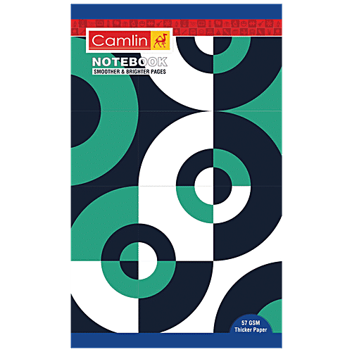 Camlin Long Book Soft Cover Unruled Design Notebook - 172 Pages, 1 pc  