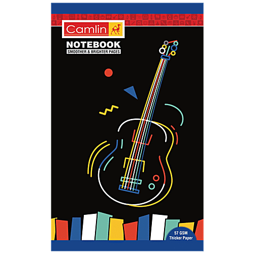Camlin Long Book Soft Cover Unruled Design Notebook - 172 Pages, 1 pc  