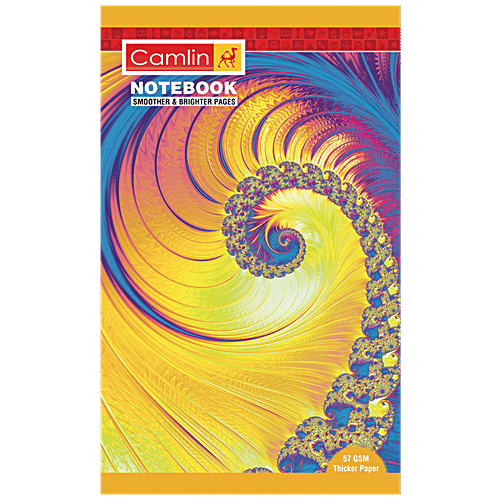 Camlin Long Soft Cover Single Line Design Notebook - 120 Pages, 1 pc  
