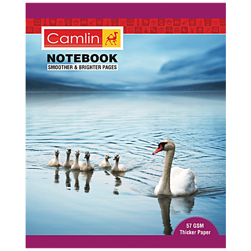 Camlin Small Soft Cover Four Lines Design Notebook - 164 Pages, 1 pc  