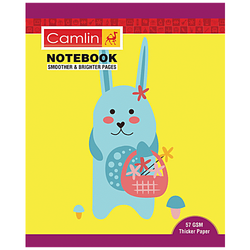 Camlin Small Soft Cover Four Lines Design Notebook - 164 Pages, 1 pc  
