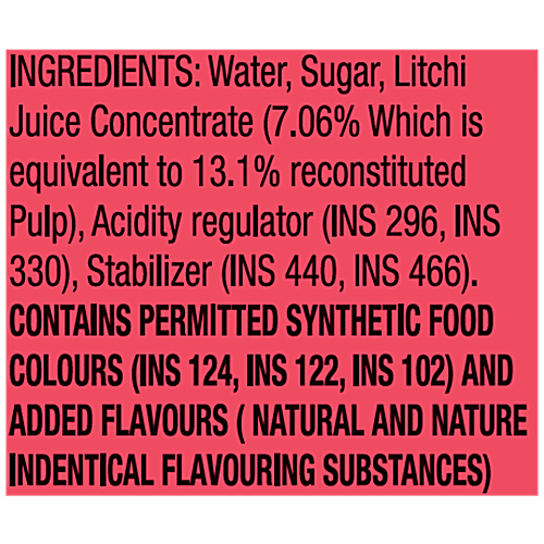 Rooh Afza Fusion Fusion Litchi, 180 ml Tetra Pak 