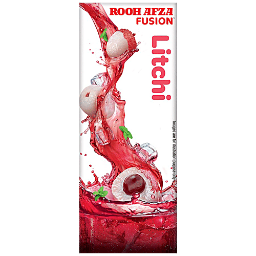 Rooh Afza Fusion Fusion Litchi, 180 ml Tetra Pak 