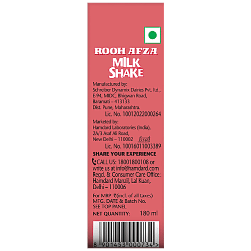 Hamdard Foods Milkshake, 180 ml Tetra Pak No Added Preservative