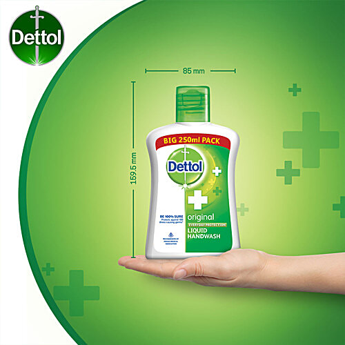 Dettol Liquid Handwash - Original Hand Wash Germ defence Formula | 10x Better Germ Protection, 250 ml Refill Pack