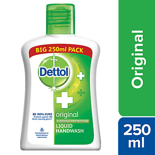 Dettol Liquid Handwash - Original Hand Wash Germ defence Formula | 10x Better Germ Protection, 250 ml Refill Pack