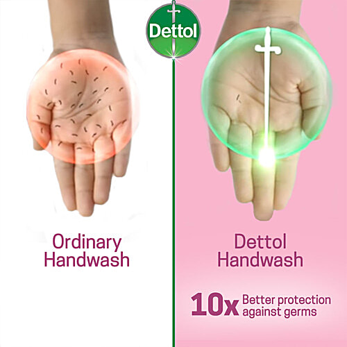 Dettol Liquid Handwash - Skincare Moisturizing Hand Wash | Antibacterial Formula | 10x Better Germ Protection, 250 ml Pump