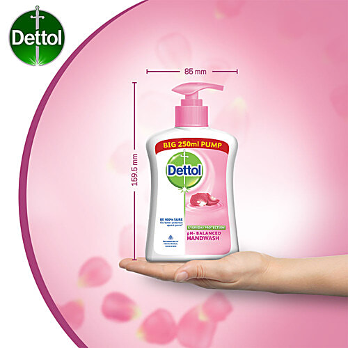 Dettol Liquid Handwash - Skincare Moisturizing Hand Wash | Antibacterial Formula | 10x Better Germ Protection, 250 ml Pump