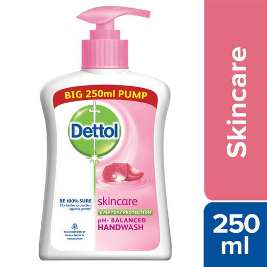 Dettol Liquid Handwash - Skincare Moisturizing Hand Wash  | Antibacterial Formula | 10x Better Germ Protection, 250 ml Pump