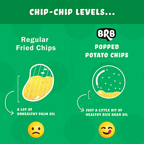 BRB Popped Potato Chips - Bhel Flavour, 25 g Pouch Not Baked, Not Fried