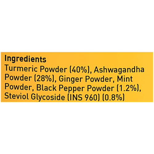 Vahdam Turmeric Ashwagandha Instant Mix, 100 g  40 Servings, Caffeine Free,  Non GMO, Gluten Free, Brew Hot/Iced Tea
