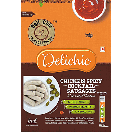 Deli Chic Chicken Spicy Cocktail Sausages, 250 g  