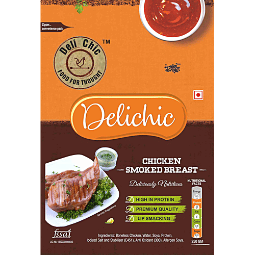 Deli Chic Chicken Smoked Breast, 250 g  