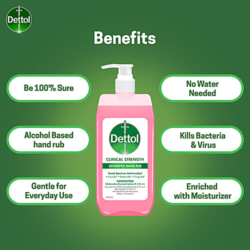 Buy Dettol Clinical Strength Antiseptic Hand Sanitizer Liquid Kills