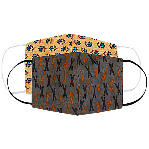 FabAlley 3 Ply Reusable Face Mask - Gypsy, 2 pcs  Reusable