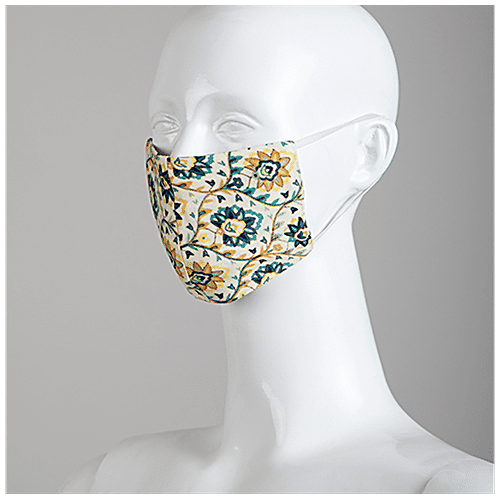 FabAlley 3 Ply Reusable Face Mask - Marine, 3 pcs  Reusable