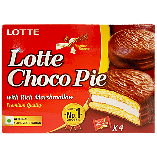 Buy Lotte Choco Pie With Rich Marshmallow, Original, Soft, Sweet