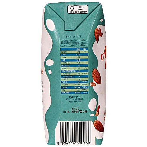 Tendo Original Almond Milk - Unsweetened, 330 ml  
