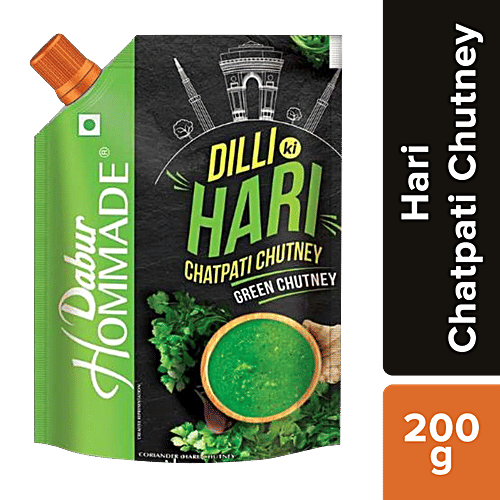 Dabur Hommade - Dilli Ki Hari Chatpati Chutney, 200 g  Only Choicest Ingredients & Spices