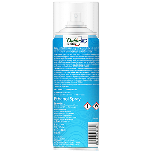 Dabur Sanitise Multisurface Disinfectant Spray, 215 ml